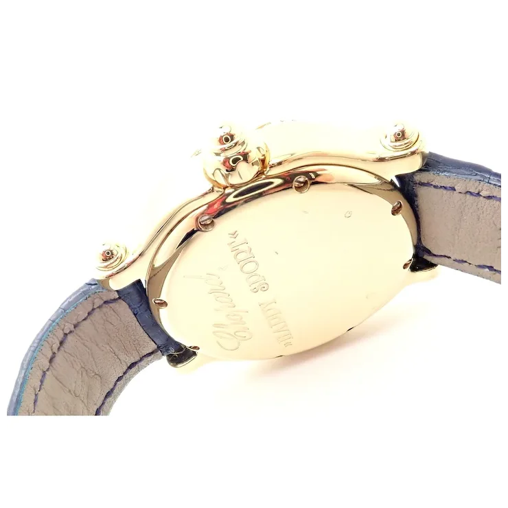 Authentic! Chopard Happy Sport Happy Beach 18k Yellow Gold Diamond 39mm Watch