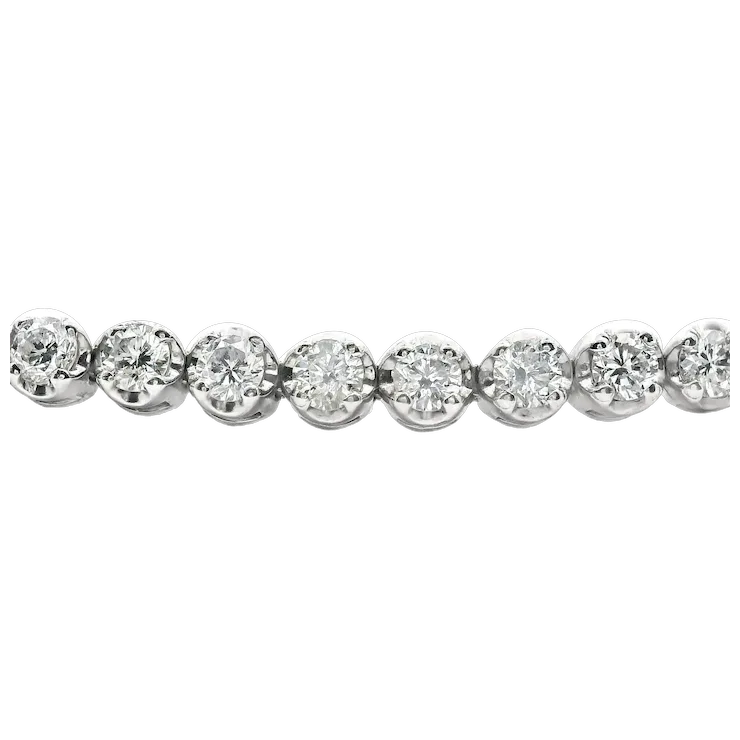 Diamond bracelet on a white background