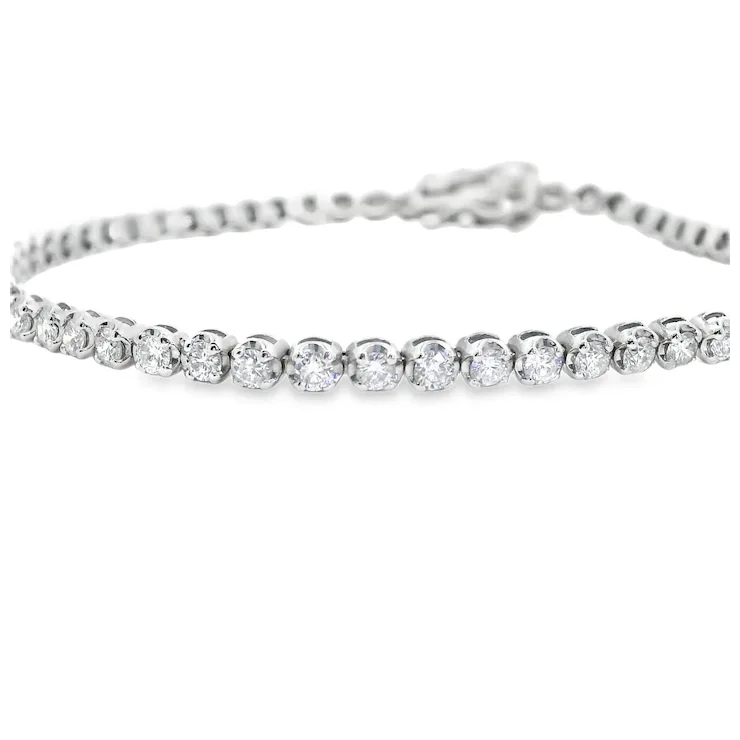 Diamond bracelet on a white background