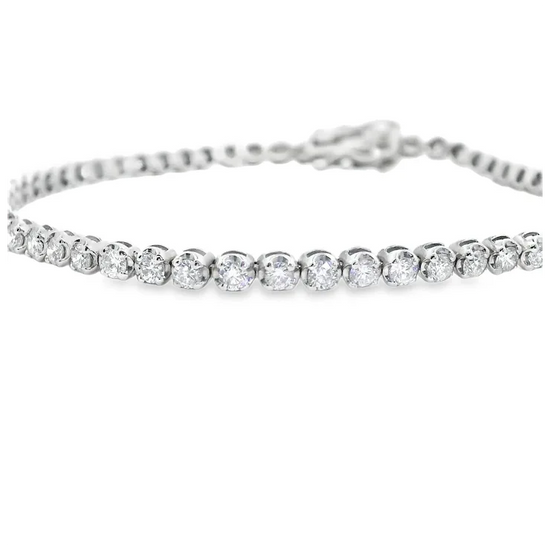 Diamond bracelet on a white background