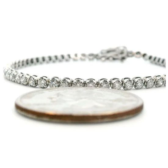 Diamond bracelet on a white background