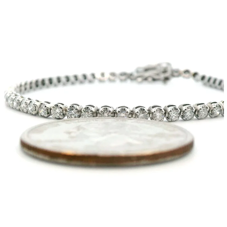 Diamond bracelet on a white background