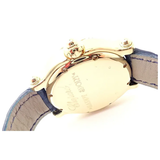 Authentic! Chopard Happy Sport Happy Beach 18k Yellow Gold Diamond 39mm Watch
