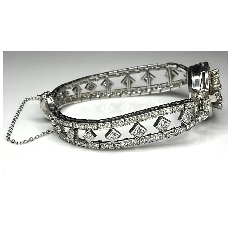 Diamond bracelet on a white background