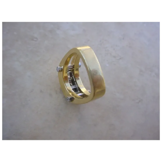 Outstanding Diamond Designer Ring, 18K Gold, Platinum.