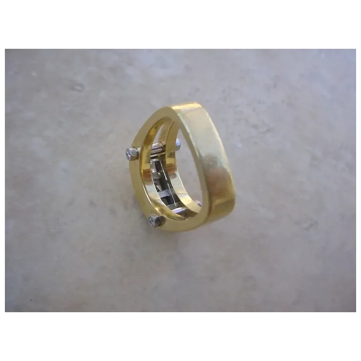 Outstanding Diamond Designer Ring, 18K Gold, Platinum.