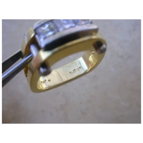 Outstanding Diamond Designer Ring, 18K Gold, Platinum.
