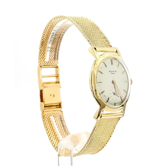 Patek Philippe Geneve Vintage 2506 Manual 18K Gold Mesh Bracelet Watch