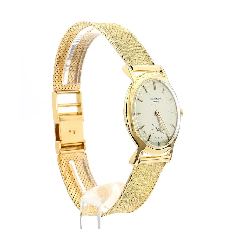 Patek Philippe Geneve Vintage 2506 Manual 18K Gold Mesh Bracelet Watch