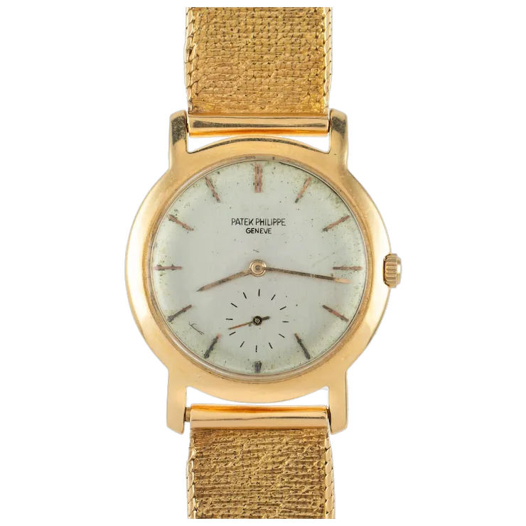 Patek Philippe Geneve Vintage 2506 Manual 18K Gold Mesh Bracelet Watch