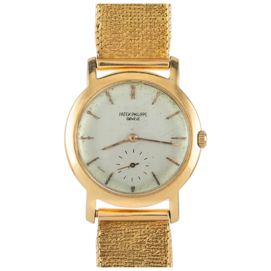 Patek Philippe Geneve Vintage 2506 Manual 18K Gold Mesh Bracelet Watch