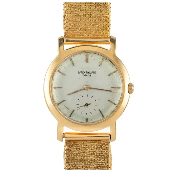 Patek Philippe Geneve Vintage 2506 Manual 18K Gold Mesh Bracelet Watch
