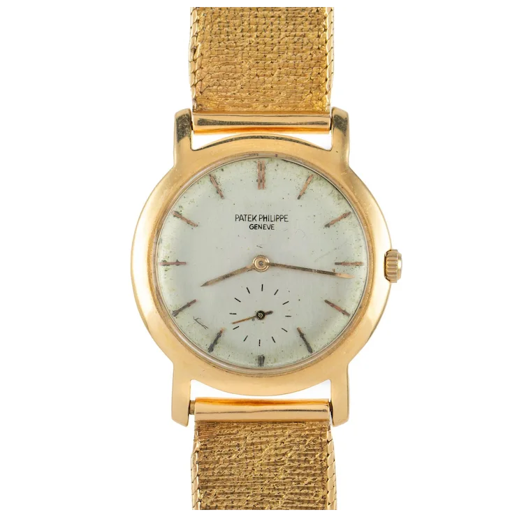 Patek Philippe Geneve Vintage 2506 Manual 18K Gold Mesh Bracelet Watch