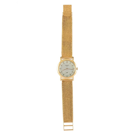 Patek Philippe Geneve Vintage 2506 Manual 18K Gold Mesh Bracelet Watch