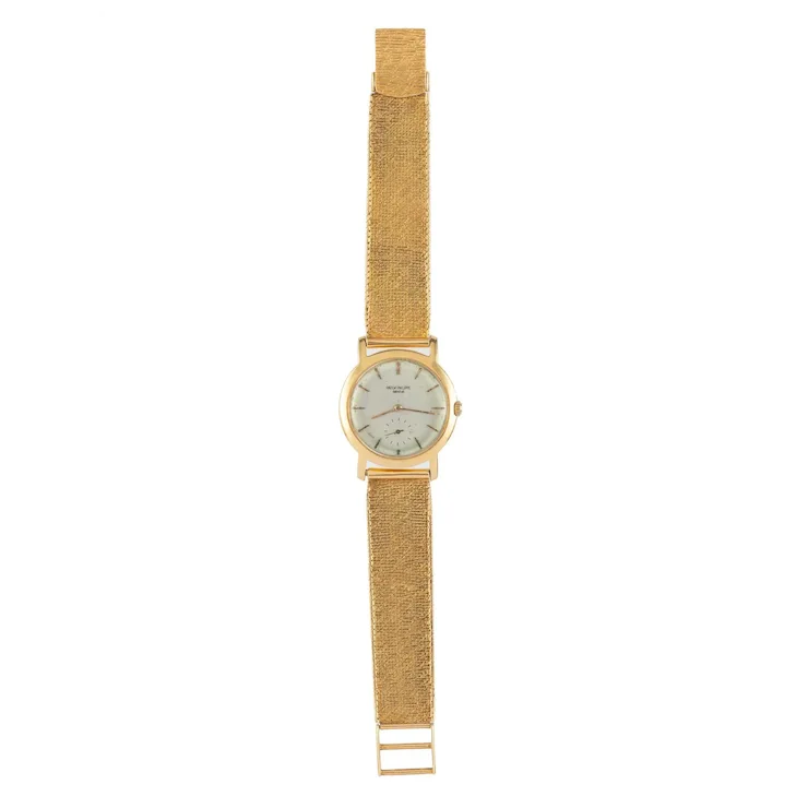 Patek Philippe Geneve Vintage 2506 Manual 18K Gold Mesh Bracelet Watch