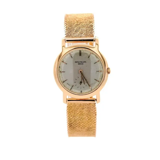 Patek Philippe Geneve Vintage 2506 Manual 18K Gold Mesh Bracelet Watch