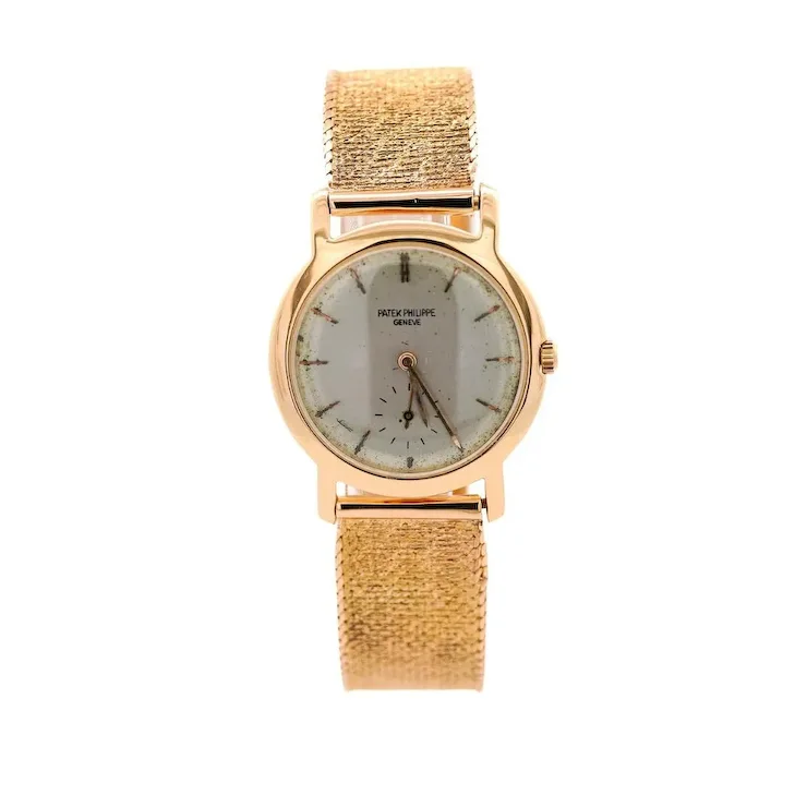 Patek Philippe Geneve Vintage 2506 Manual 18K Gold Mesh Bracelet Watch
