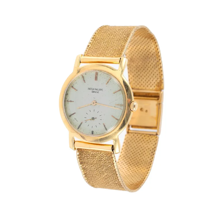 Patek Philippe Geneve Vintage 2506 Manual 18K Gold Mesh Bracelet Watch