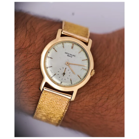 Patek Philippe Geneve Vintage 2506 Manual 18K Gold Mesh Bracelet Watch