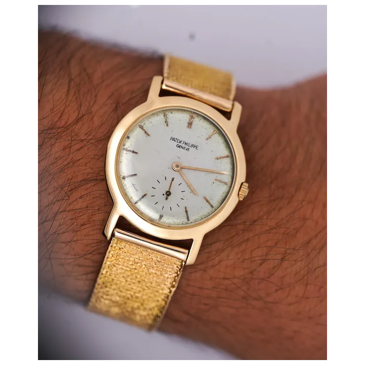 Patek Philippe Geneve Vintage 2506 Manual 18K Gold Mesh Bracelet Watch