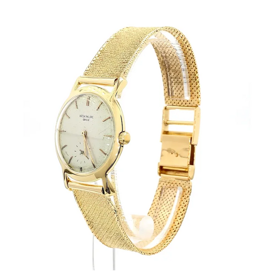 Patek Philippe Geneve Vintage 2506 Manual 18K Gold Mesh Bracelet Watch