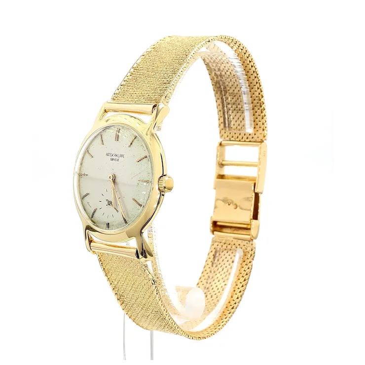 Patek Philippe Geneve Vintage 2506 Manual 18K Gold Mesh Bracelet Watch