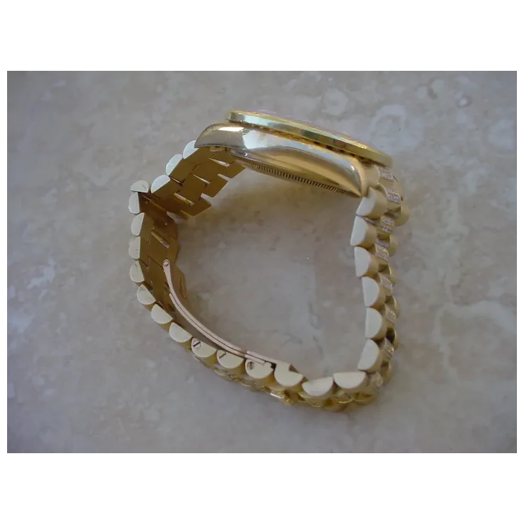 Rolex Day Date Q.S. 18038, About 4.8 Carats in Diamonds, 2.8 Carat Dia. Bezel.