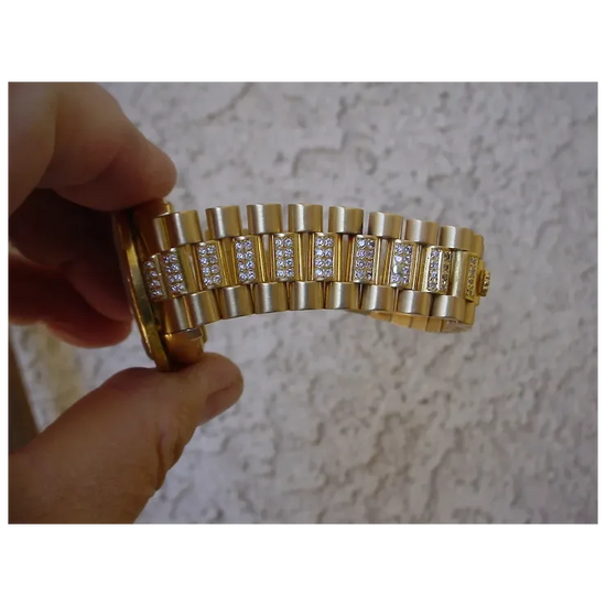 Rolex Day Date Q.S. 18038, About 4.8 Carats in Diamonds, 2.8 Carat Dia. Bezel.