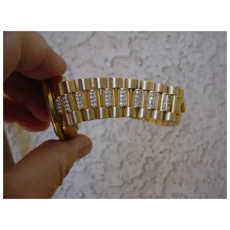 Rolex Day Date Q.S. 18038, About 4.8 Carats in Diamonds, 2.8 Carat Dia. Bezel.