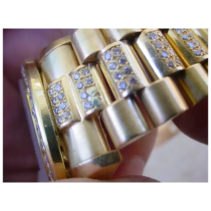 Rolex Day Date Q.S. 18038, About 4.8 Carats in Diamonds, 2.8 Carat Dia. Bezel.