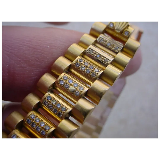 Rolex Day Date Q.S. 18038, About 4.8 Carats in Diamonds, 2.8 Carat Dia. Bezel.