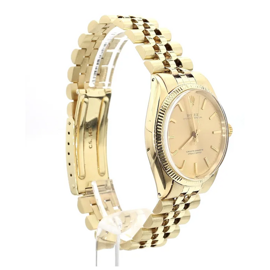 Rolex Oyster 1005 Champagne Dial Gold Vintage Watch