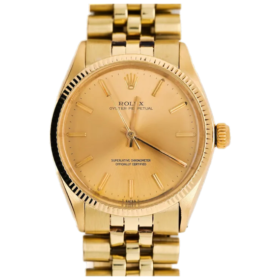 Rolex Oyster 1005 Champagne Dial Gold Vintage Watch