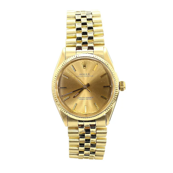 Rolex Oyster 1005 Champagne Dial Gold Vintage Watch