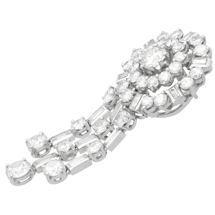 Diamond earring on a white background
