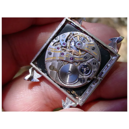 Vintage Audemars Piguet 18K White Gold, 26 Baguette Diamonds.
