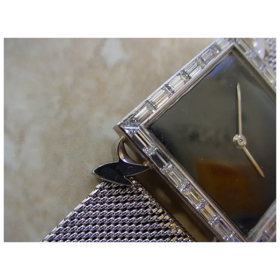 Vintage Audemars Piguet 18K White Gold, 26 Baguette Diamonds.