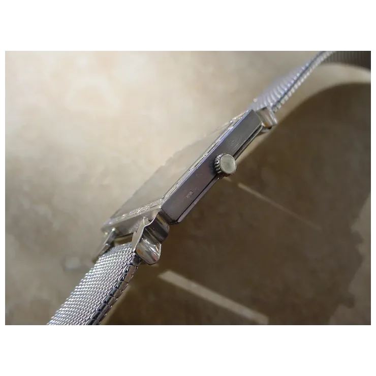 Vintage Audemars Piguet 18K White Gold, 26 Baguette Diamonds.