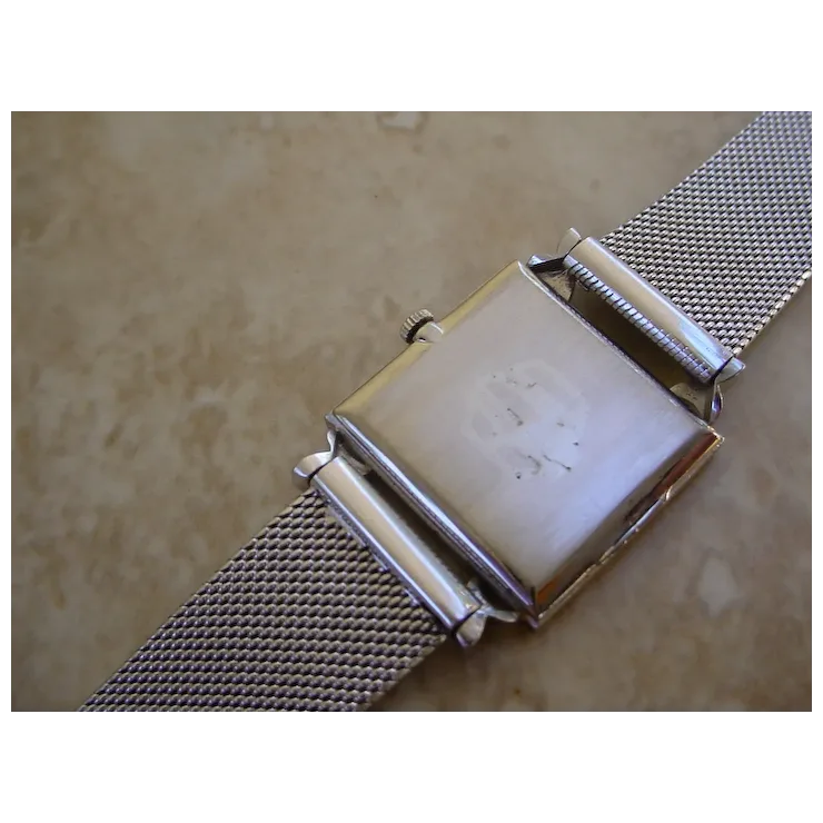 Vintage Audemars Piguet 18K White Gold, 26 Baguette Diamonds.